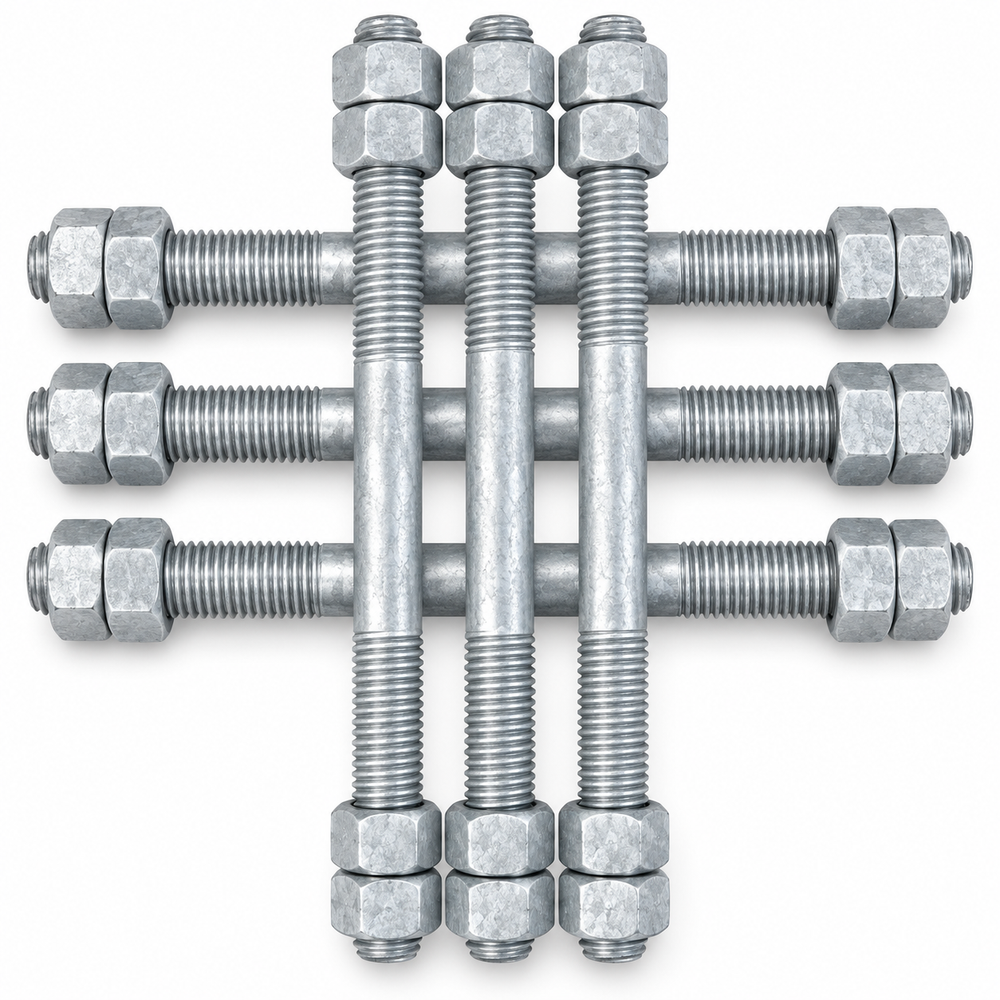 HOT-DIP GALVANIZED DOUBLE-END STUDS