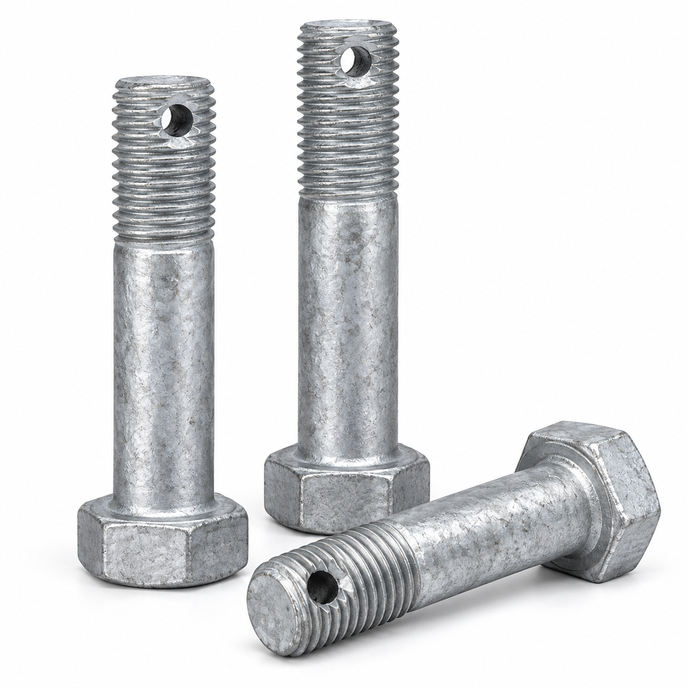 HOT-DIP GALVANIZED DRILLED HEX BOLTS